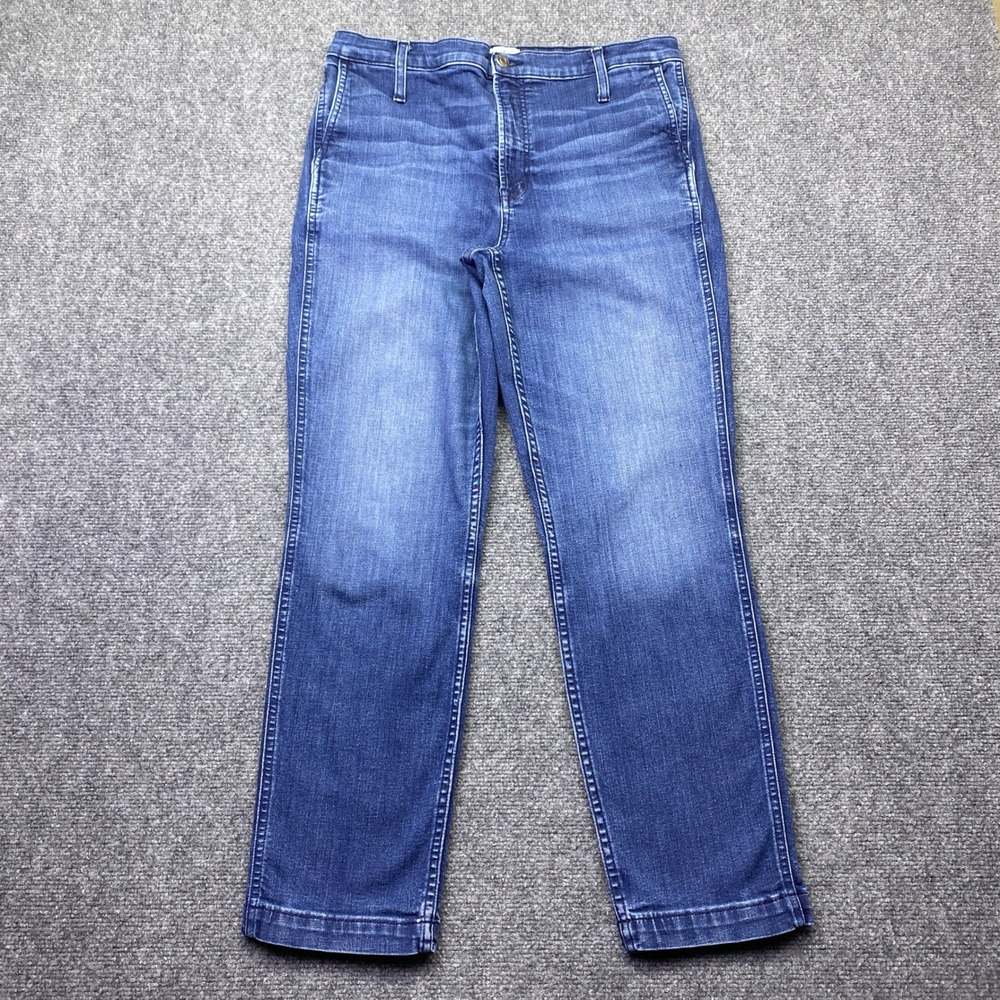 J.Crew Vintage Straight Jeans Womens 31 Medium Wash High Rise Denim Grunge